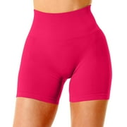 Akiihool Swimsuit for Women 2024 High Waisted Bikini Bottoms Swimsuit Shorts Swim Bottoms Swimwear, Hot Pink XL